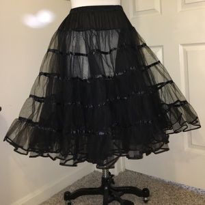Unique Vintage black crinoline